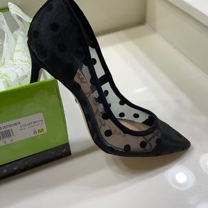 Sam Edelman polka dot black shear pumps!